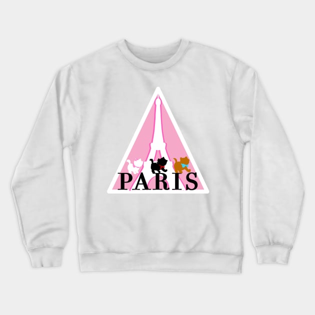 Paris Travel Sticker Crewneck Sweatshirt by audistry